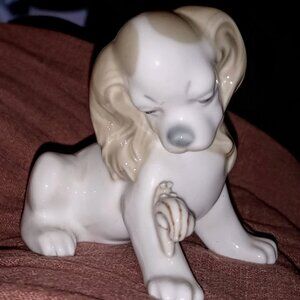 Very Rare LLADRÓ Dog And Snail Retired Glazed Finish Mint Condition